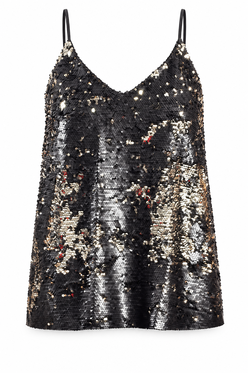 TOP SCOLLATO CON PAILLETTES